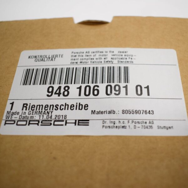 Porsche Cayenne 92A Water Pump Disc 94810609101 NEW REAL
