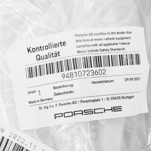 Porsche Cayenne 9PA Oil Separator 94810723602 4.8 Petrol 298kw NEW GENUINE - Image 6