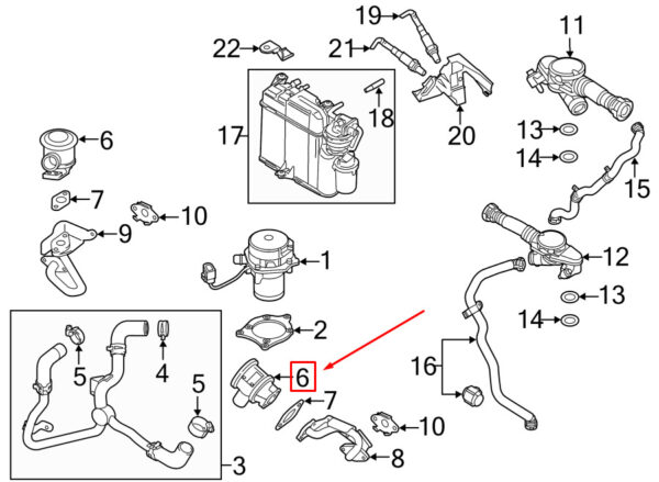 Porsche Cayman 987 Secondary Air Pump Control Valve 94811320351 NEW REAL