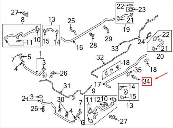 Porsche Cayman 981 Engine Coolant Temperature Sensor 94860642001 NEW REAL