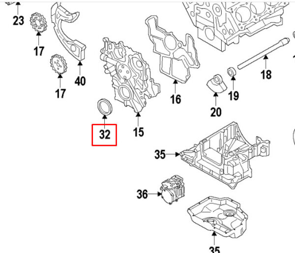 Porsche Cayenne 92A Engine Oil Gasket 95510105200 NEW ORIGINAL - Image 3