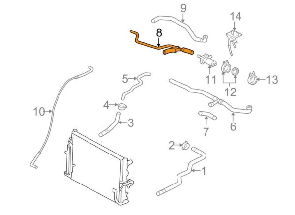 Porsche Cayenne 9PA water smart pipe 95510605802 3.2 petrol engine new - Image 2