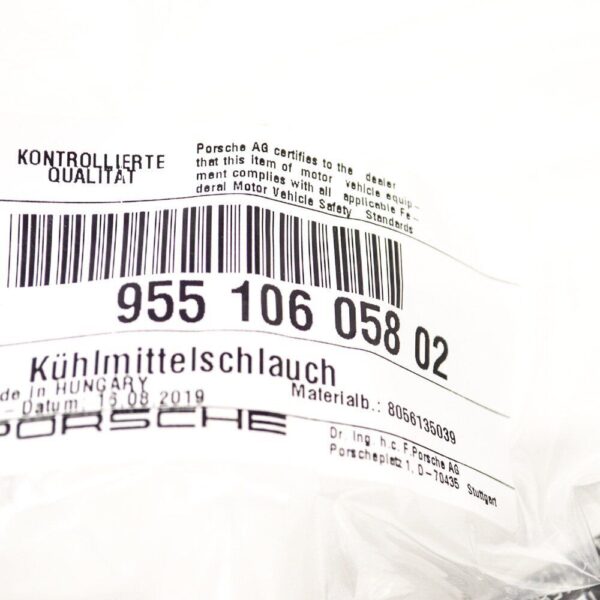 Porsche Cayenne 9PA water smart pipe 95510605802 3.2 petrol engine new