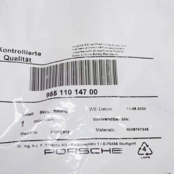 Porsche Cayenne 92A Intake Firm Gasket 95511014700 NEW GENUINE - Image 5