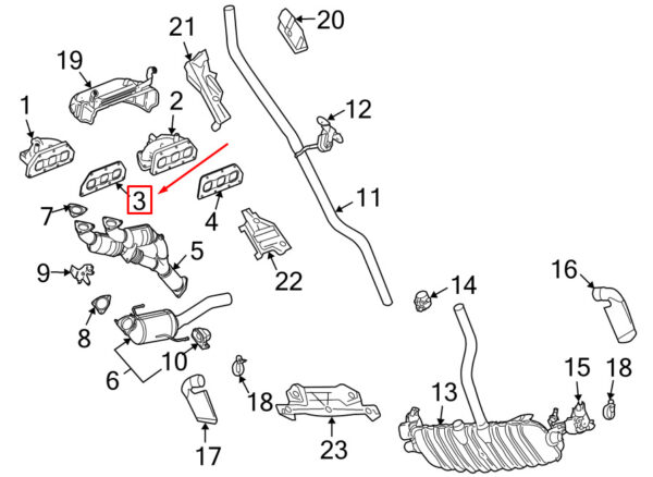 Porsche Cayenne 9pa Exhaust Manifter Gasket Cylinder 1-3 95511103900 NEW
