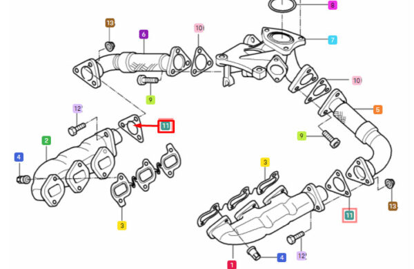 Porsche Cayenne 9pa Exhaust Pioe Gasket 955111390 NEW ORIGINAL - Image 3