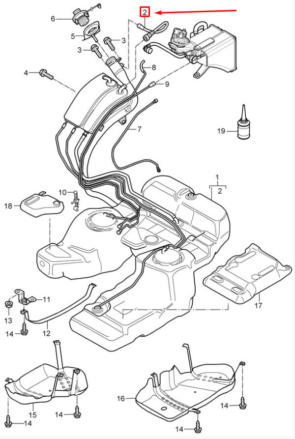 Porsche Cayenne 9pa Vent Pipe for Fuel Tanks 95520126600 NEW REAL - Image 5