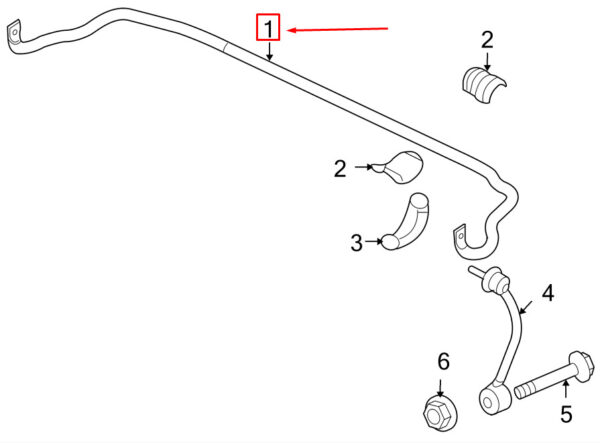 PORSCHE CAYENNE 9PA Swing Bar 95533370130 NEW GENUINE