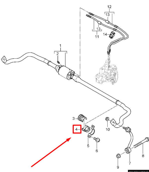 Porsche Cayenne 92A Suspension Stabilizer Female 9553379400 NEW ORIGINAL - Image 3