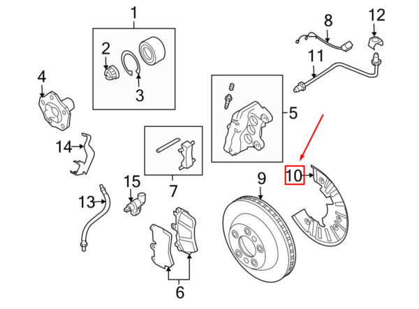 Porsche Cayenne 9pa dust protection for front brake 95535180151 NEW REAL