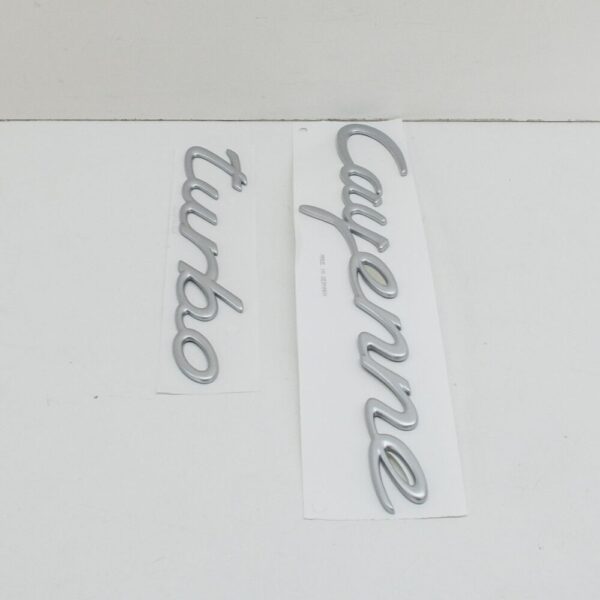 Porsche 955 Cayenne Turbo Rear Sticker Sticker Aluminum 95559038014W9 New