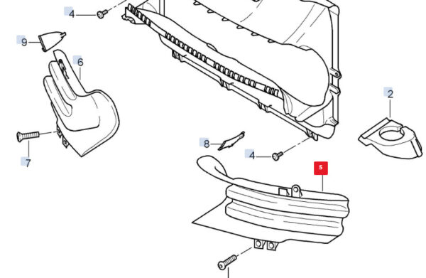 Porsche Cayenne 9pa Cooler Air Duct Left 95557533310 NEW ORIGINAL - Image 2