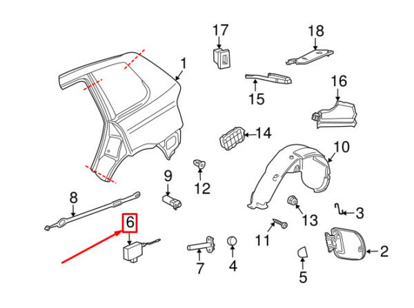 Porsche Cayenne 9PA fuel flap lock actuator 95562477302 NEW ORIGINAL - Image 3