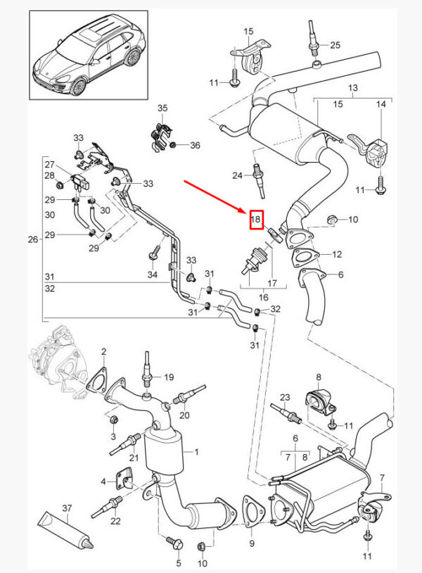 Porsche Cayenne 92A Injector Mount Clip 95811162500 NEW ORIGINAL
