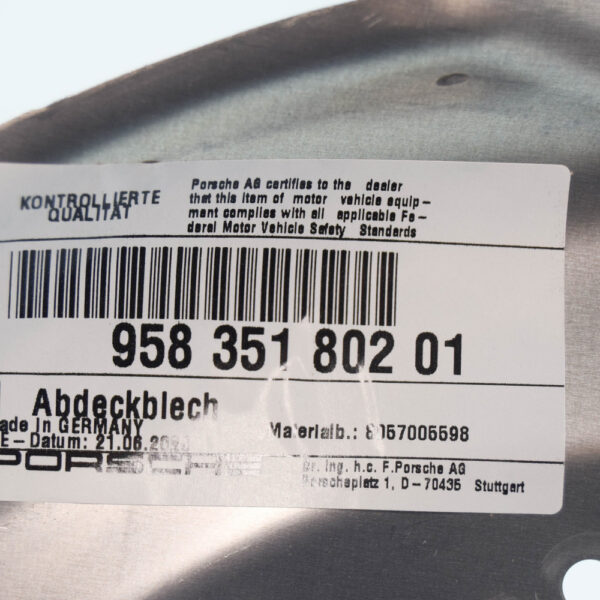 Porsche Cayenne 92A Front Brake Disc Right Splash Shield 95835180201 NEW GENUINE - Image 6