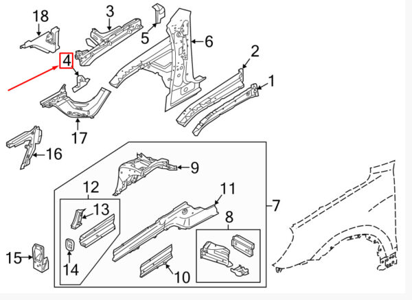 Porsche Cayenne 92a ap Connector Front Right 95850234800GRV NEW ORIGINAL - Image 3