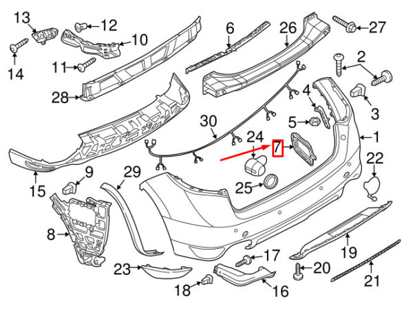 PORSCHE CAYENNE 92A RIGHT REAR BUMPER BRACKET 95850577200 GENUINE - Image 3
