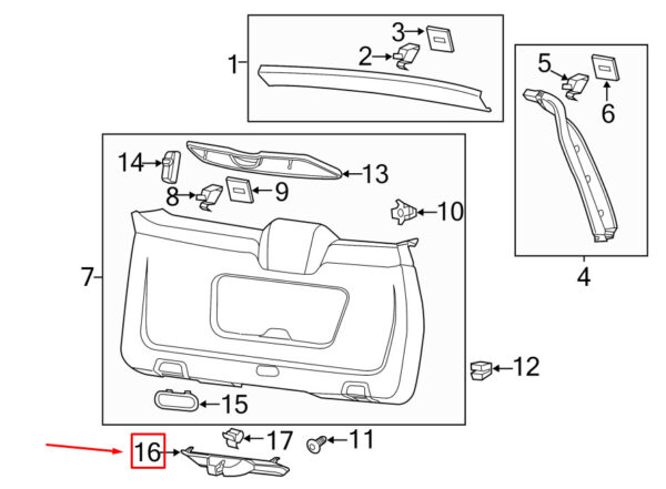 PORSCHE CAYENNE 92A TAILGATE COVER CENTER LOWER 958555520031E0 NEW GENUINE