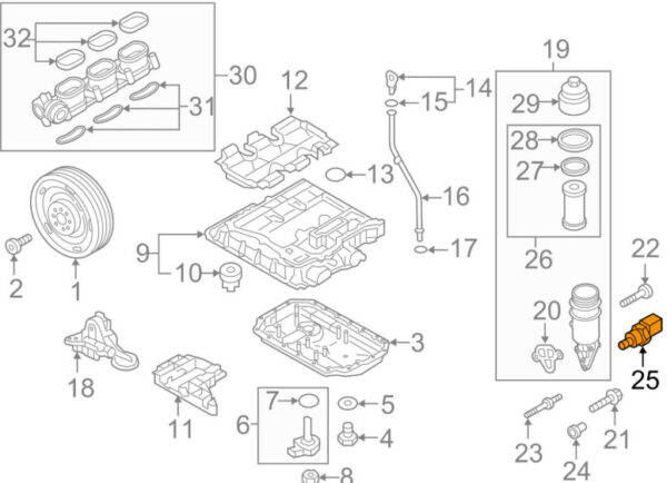 Porsche Panamera 970 Engine Pressure Sensor 95860608131 NEW REAL - Image 2