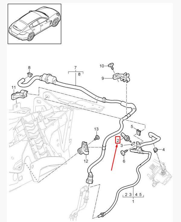 Porsche Cayenne 92a Fuel Pressure Sensor 95860622110 NEW ORIGINAL