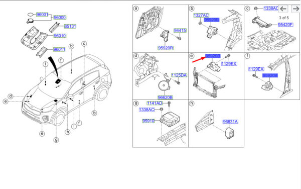 95920B4000 Kia Sportage QL MK4 Side Impact Sensor 95920B4000 NEW ORIGINAL