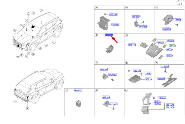 Hyundai Tucson NX4 MK4 Pressure Side Impact Sensor 95930M6000 NEW ORIGINAL - Image 4