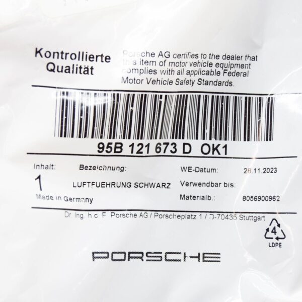Porsche Macan 95B.2 Front Left Air Guide 95B121673DOK1 NEW GENUINE - Image 6