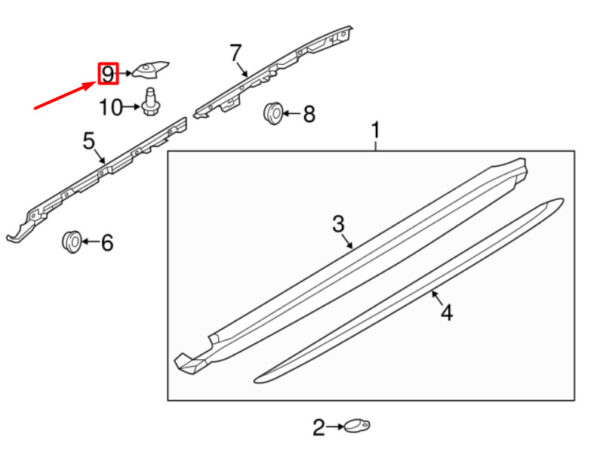 Porsche Macan 95B Right Sill Trim 95B825352B NEW GENUINE