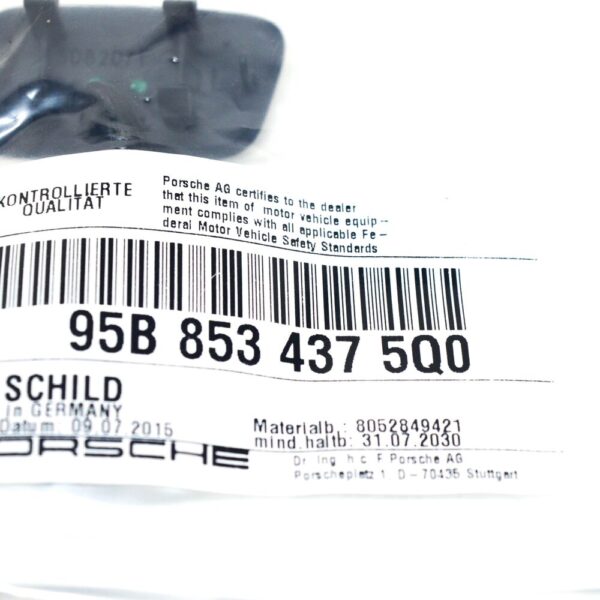 PORSCHE MACAN MK2 FRONT LEFT SEAT AIRBAG CAP 95B8534375Q0 NEW GENUINE - Image 6