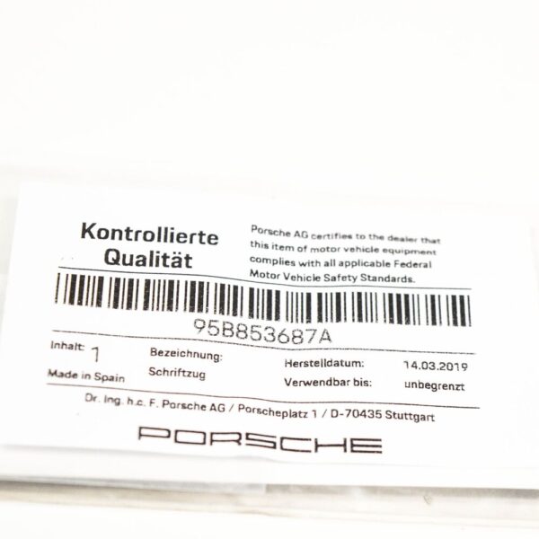 Porsche Macan 95B Rear Tailgate Boot Lid Emblem Badge 95B853687A NEW GENUINE - Image 6