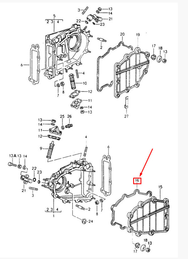 Porsche Carrera 911 993 Control Cover Gasket 96410518101 NEW GENUINE