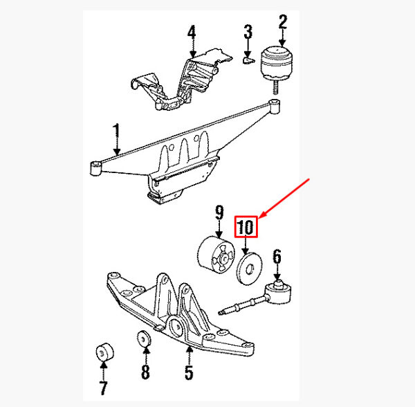 PORSCHE 911 993 Carrera Transmission Mount Washer 96437525500 NEW GENUINE