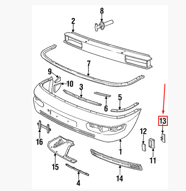 Porsche Carrera 911 964 Front Bumper Support Plate 96450508500 NEW Original