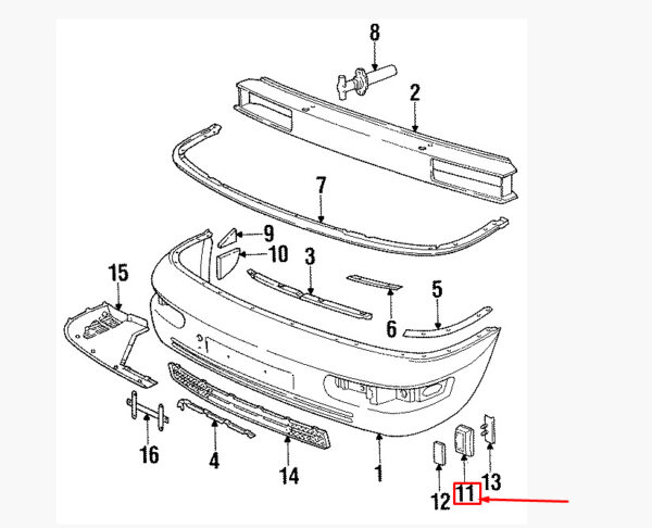 Porsche 911 993 Front Guard Power Plate 9645051570001C NEW Original