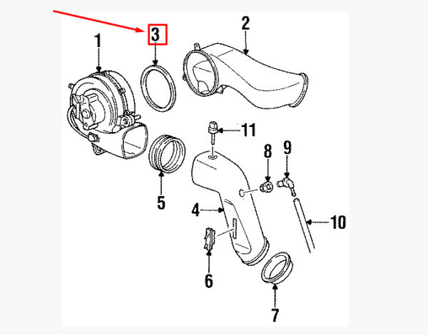 Porsche 911 993 Carrera Heating Channel Gasket 964624330000 NEW Original - Image 3