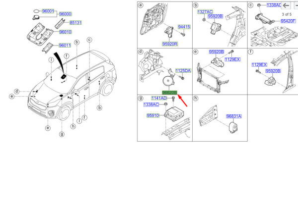 96630D9000 KIA SPORTAGE QL MK4 Einbruchalarm Hupe Baugruppe 96630D9000 NEU ORIGINAL