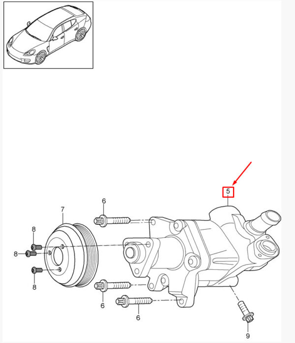 Porsche Panamera 970 Power Steering Wing Cell Pump 97034704906 NEW ORIGINAL