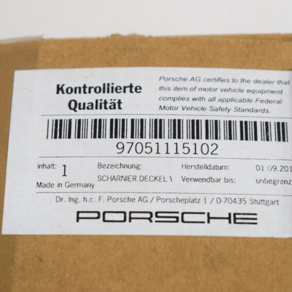 Porsche Panamera 970 bonnet hinge left 97051115102 new original - Image 3