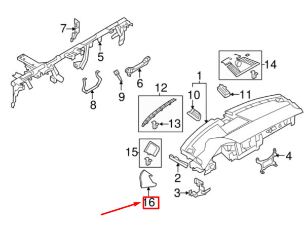 Porsche Panamera 970 Left Dashboard Panel 970552405006W0 NEW GENUINE - Image 3