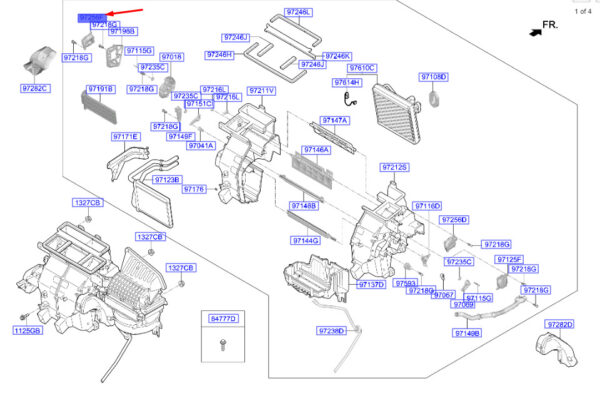 971543Z000 Hyundai Kona MK1 HVAC Air Inlet Door Actuator 971543Z000