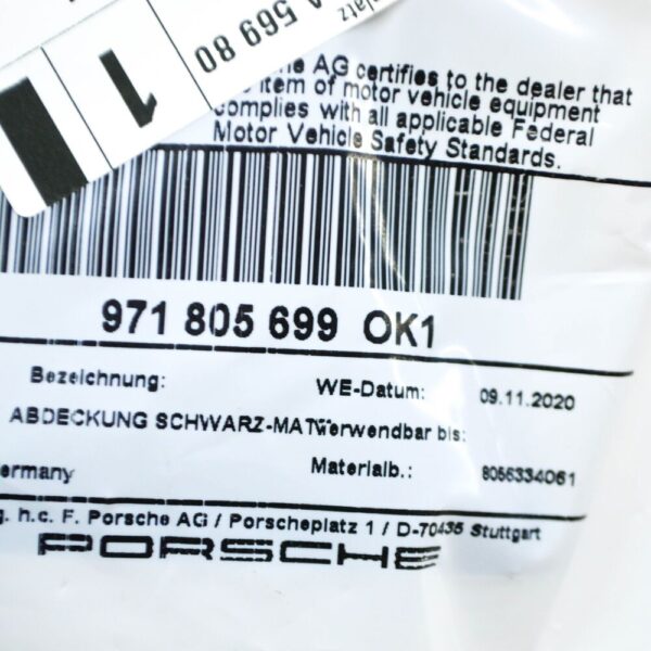 Porsche Panamera 971 Airway Cover Front in Center 971805699OK1 NEW - Image 6