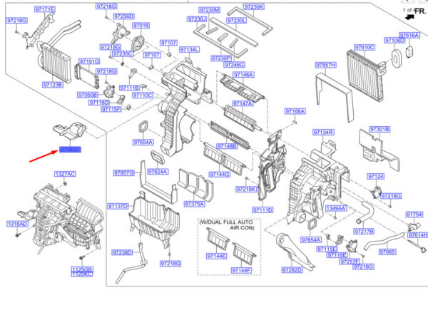 972792W000 Hyundai Santa FE MK3 DM Heating Channel Shower Left 972792W000 NEW ORIGINAL