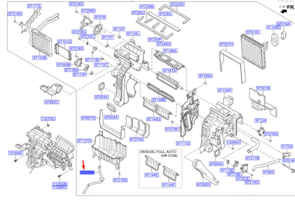 972842W000 Hyundai Santa FE MK3 heating drain hose 972842W000