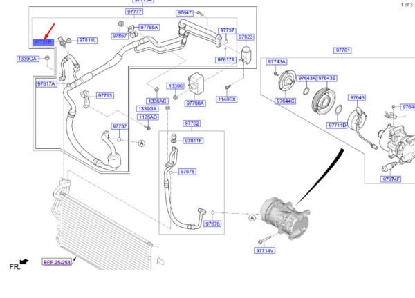 97721D9000 Hyundai Kona MK1 A/C Refrigerant Pressure Sensor 97721D9000 NEW ORIGINAL