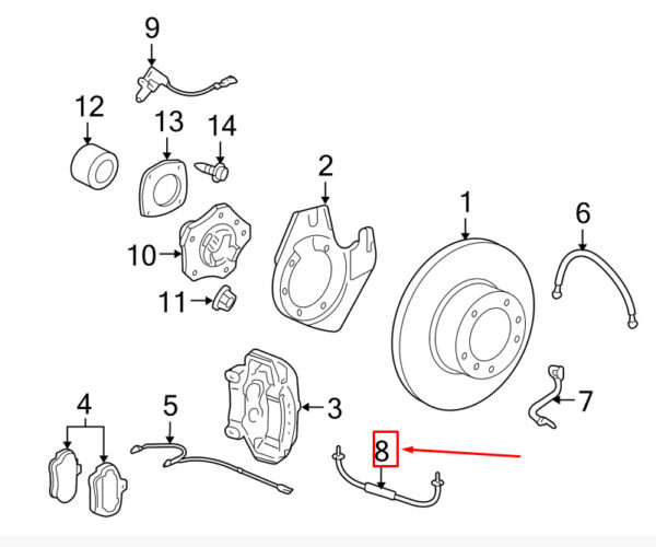 Porsche 911 997 Turbo/GT2 Front Wheel Brake Hydraulic Line 98035196100 NEW - Image 2