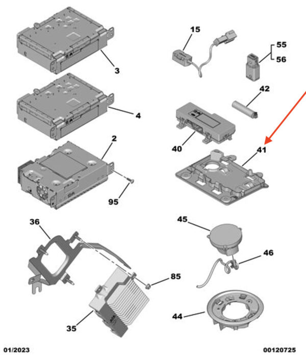 Peugeot 2008 Telematics Unit Stand LHD 9823446680 NEW GENUINE - Image 3