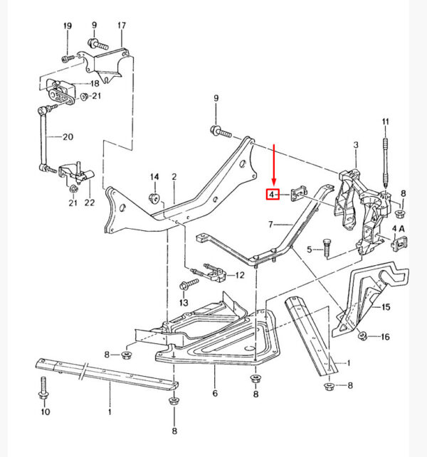 Porsche Boxster 986 Rear Suspension Clip 98633135101 New Genuine - Image 6