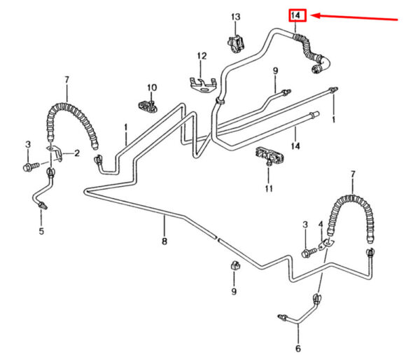 Porsche Boxster 986 Brake Vacuum Line 98635557507 NEW GENUINE