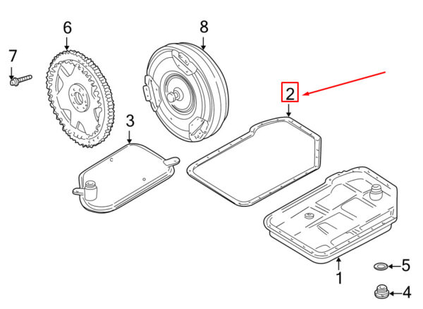 Porsche Cayenne 9pa Transmission Oil Tray Seal 98639701600 NEW ORIGINAL - Image 3