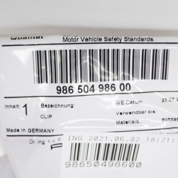 Porsche Boxster 987 Red Alarm Clip 98650498600 NEW GENUINE - Image 6